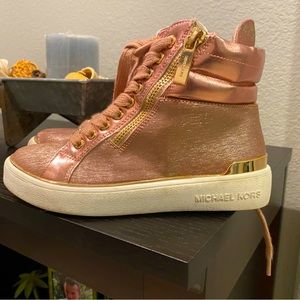 Girls Rose gold Michael Kors high-top USsize 13 (kids)